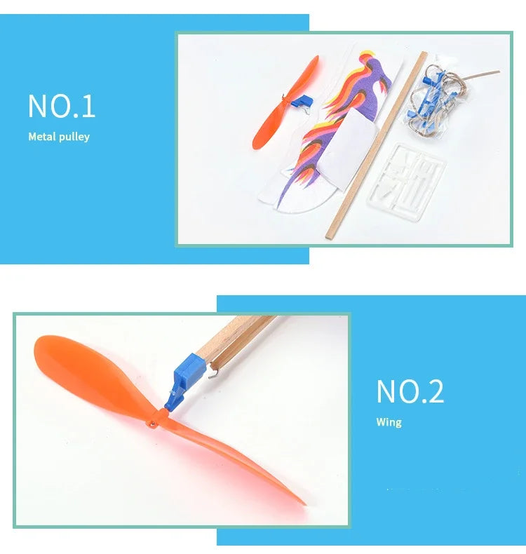 Rubber Bands Power Planes Hand Launch Throwing Foam Inertial Glider Aircraft Outdoor Toys for Child Kids Birthday Gifts