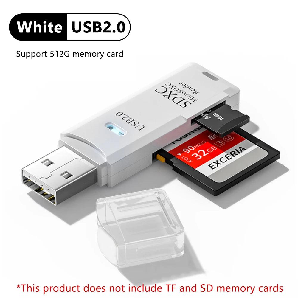 2in 1 USB 3.0 Card Reader USB2.0 To SD TF Memory Card Adapter For PC Laptop Accessories Flash Drive Card Reader Smart Cardreader