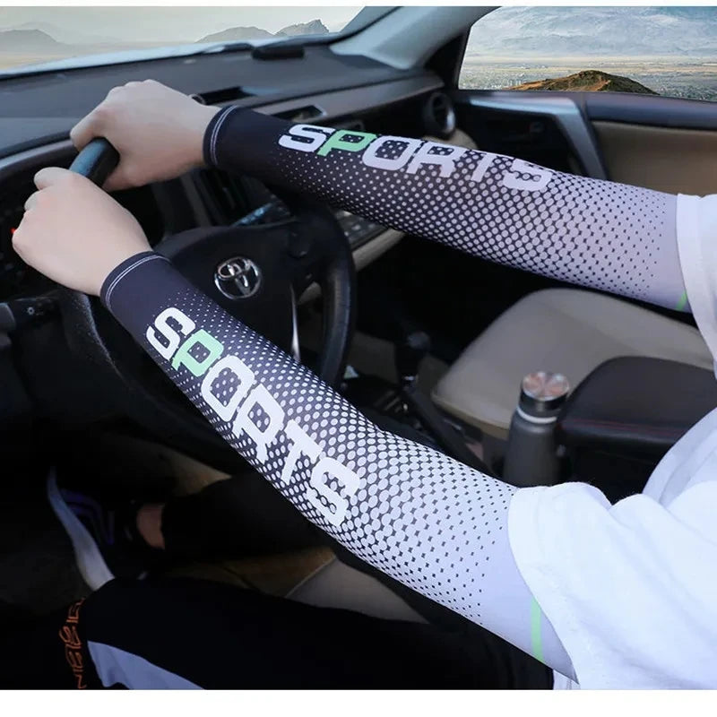 Gloves Sun UV Protection Hand Protector Cover Arm Sleeves Ice Silk Sunscreen Sleeves Outdoor Arm Cool Sport Cycling Sleeves