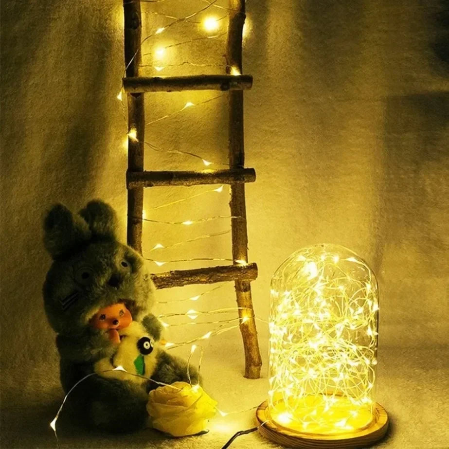 5M Waterproof LED String Lights Copper Wire Fairy Lights Battery Operated DIY Wedding Party Christmas Decoration Lights String
