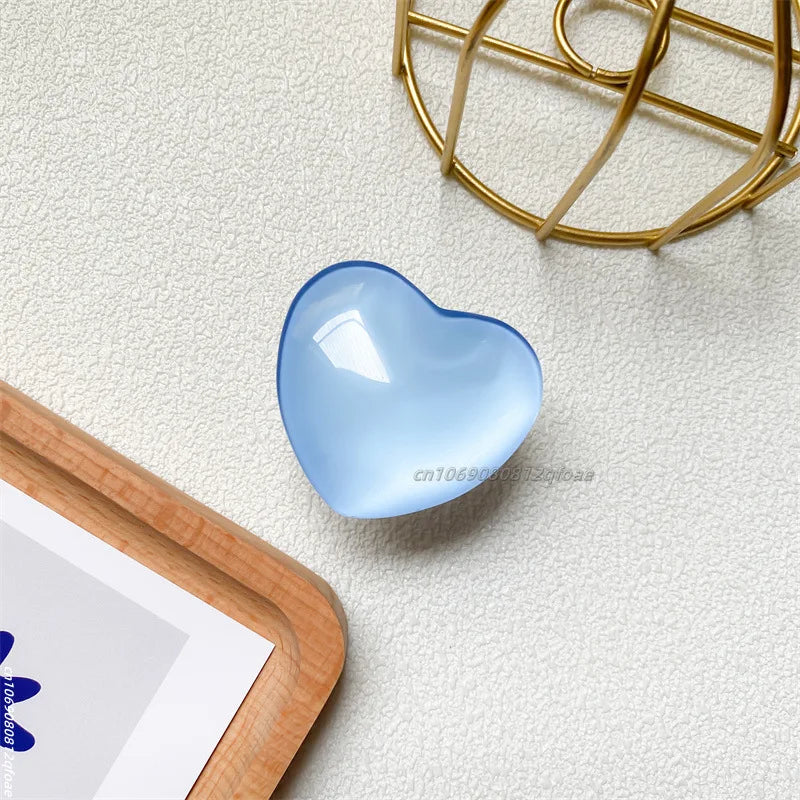 Heart Shape 3D Crystal Foldable Finger Ring Griptok Phone Holder for IPhone Samsung Support Socket Pocket Grip Tok Stand Bracket