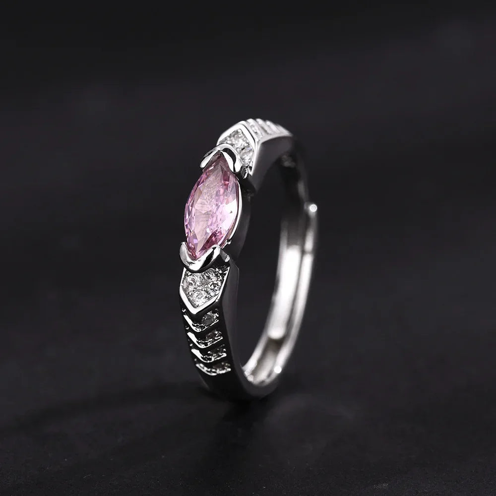Hot Selling Colored Horse Eye Ring Set with Swiss Diamonds/Cubic Zircon Hip-hop Pop Style Mens  Rings