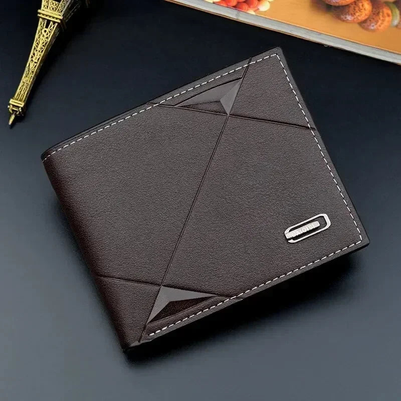 Wallet With Multiple Card Slots Short Wallet Thin Style Soft Slim Card Holder Zipper Coin Pocket Mens Wallet Holder Purses