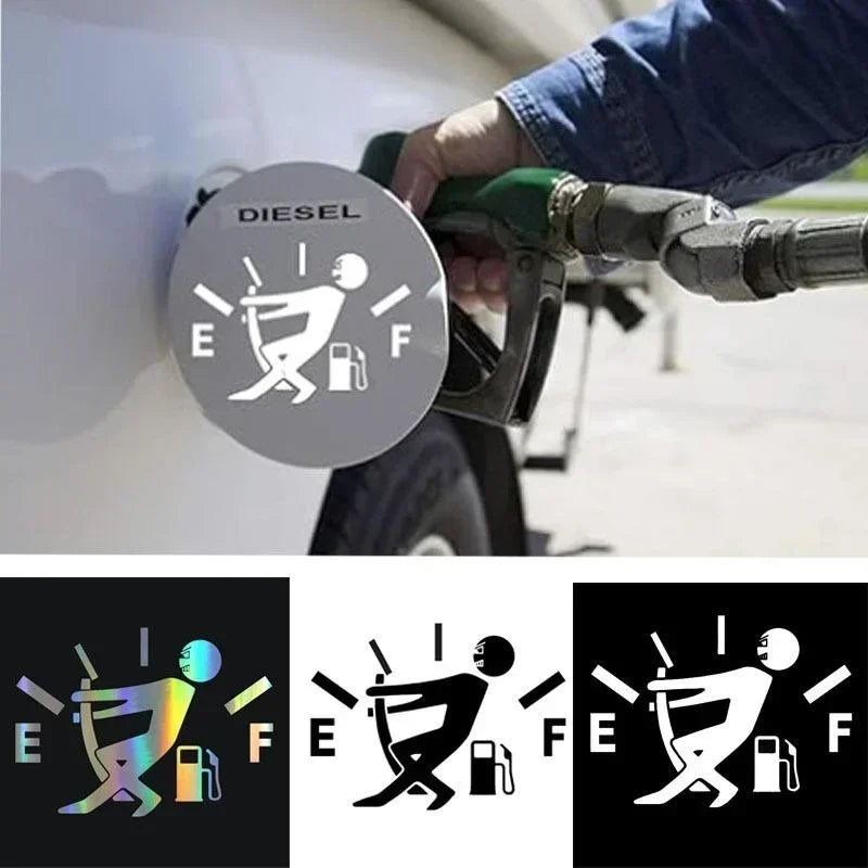 Funny Creative Reflective Car Fuel Tank Cover Stickers Reflective Auto Stickers Car Decoration Accessories