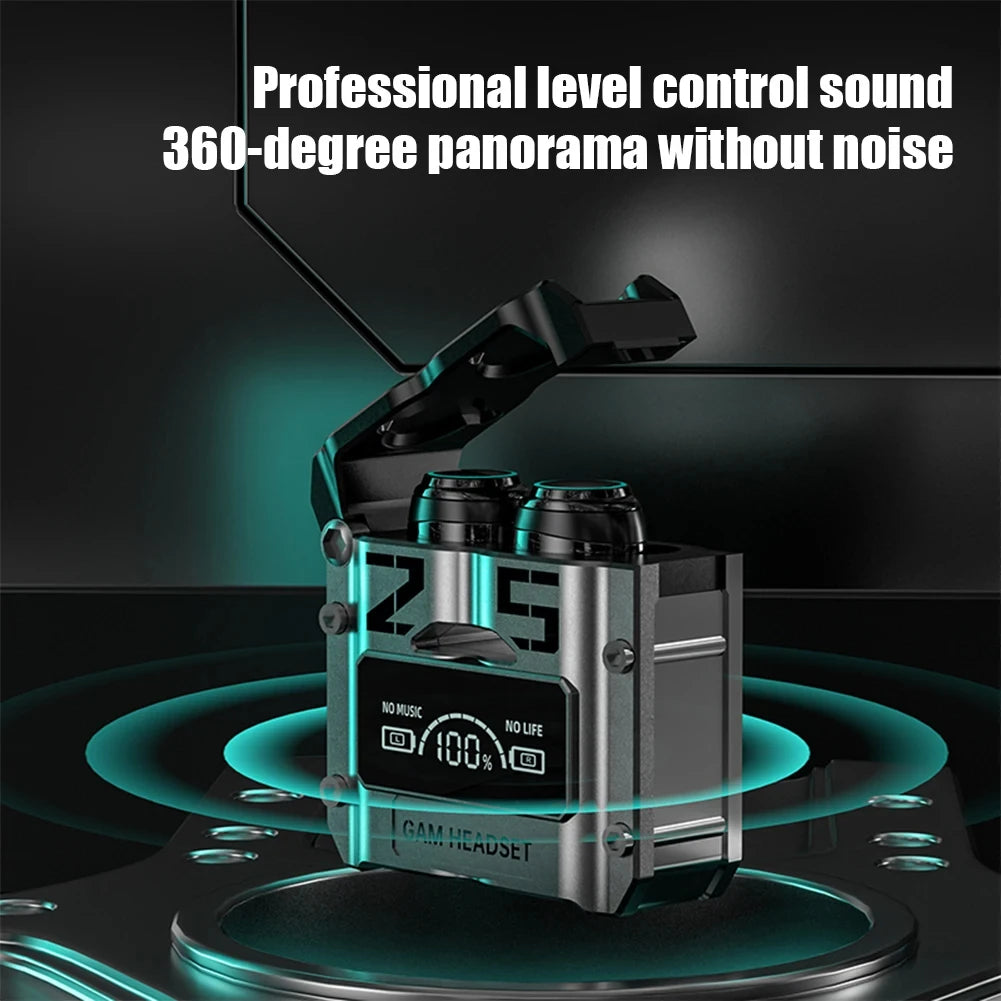Wireless Noise Reduction HQ High Quality TWS Earphone M25 In-ear Type-C LED Display Recharge Earphone Waterproof Headphone