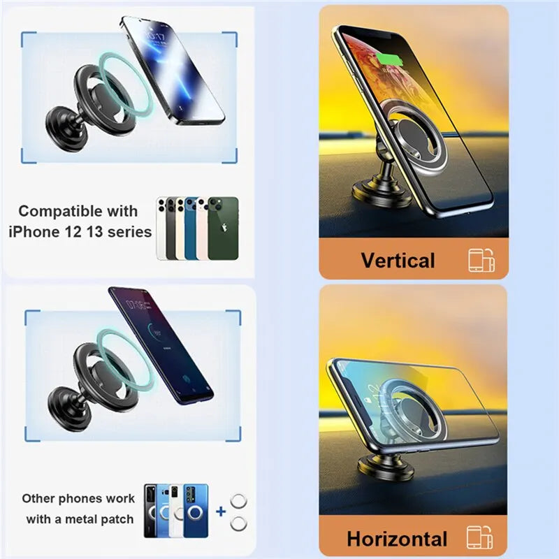 Strong Magnet Car Air Vent Phone Holder for Magsafe Accessories Stand Magnetic Car Dashboard Support for iPhone 15 14 13 12 Pro