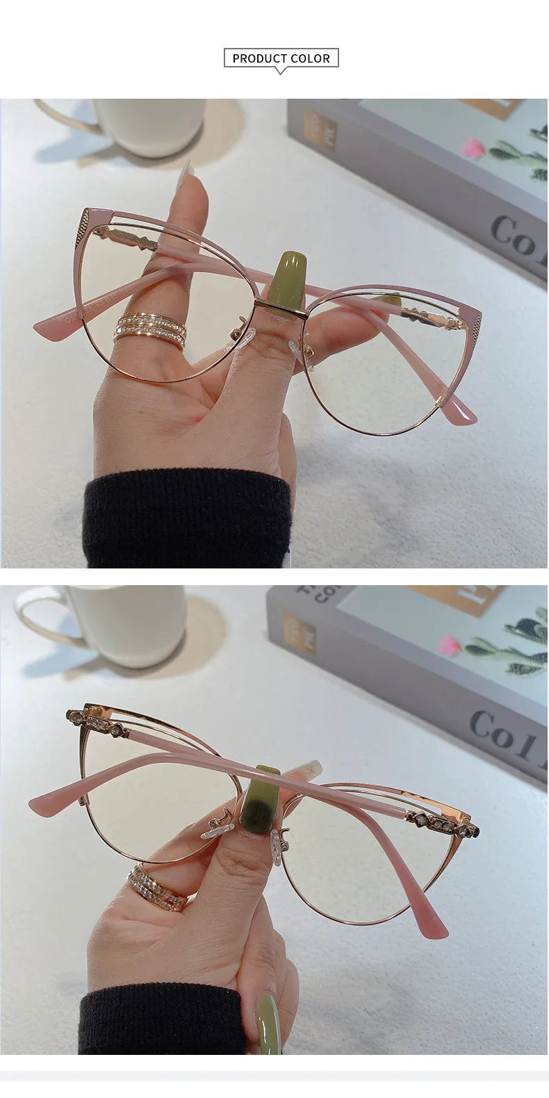 Brand Design Retro Lady Cat Eye Glasses Frame Anti Blue Light Computer Goggles Women Fashion Eyewear Gafas Mujer Anti Luz Azul