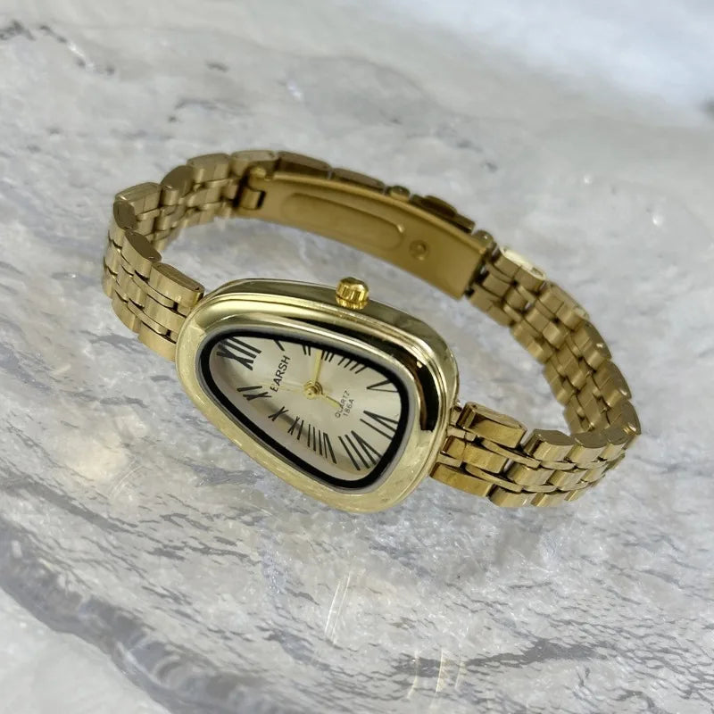 Hot Sale Stainless Steel Strap Women's Watch Irregular Snake Head Dial Ladies Quartz Watch Fashion Luxury Gift Clock Wholesale