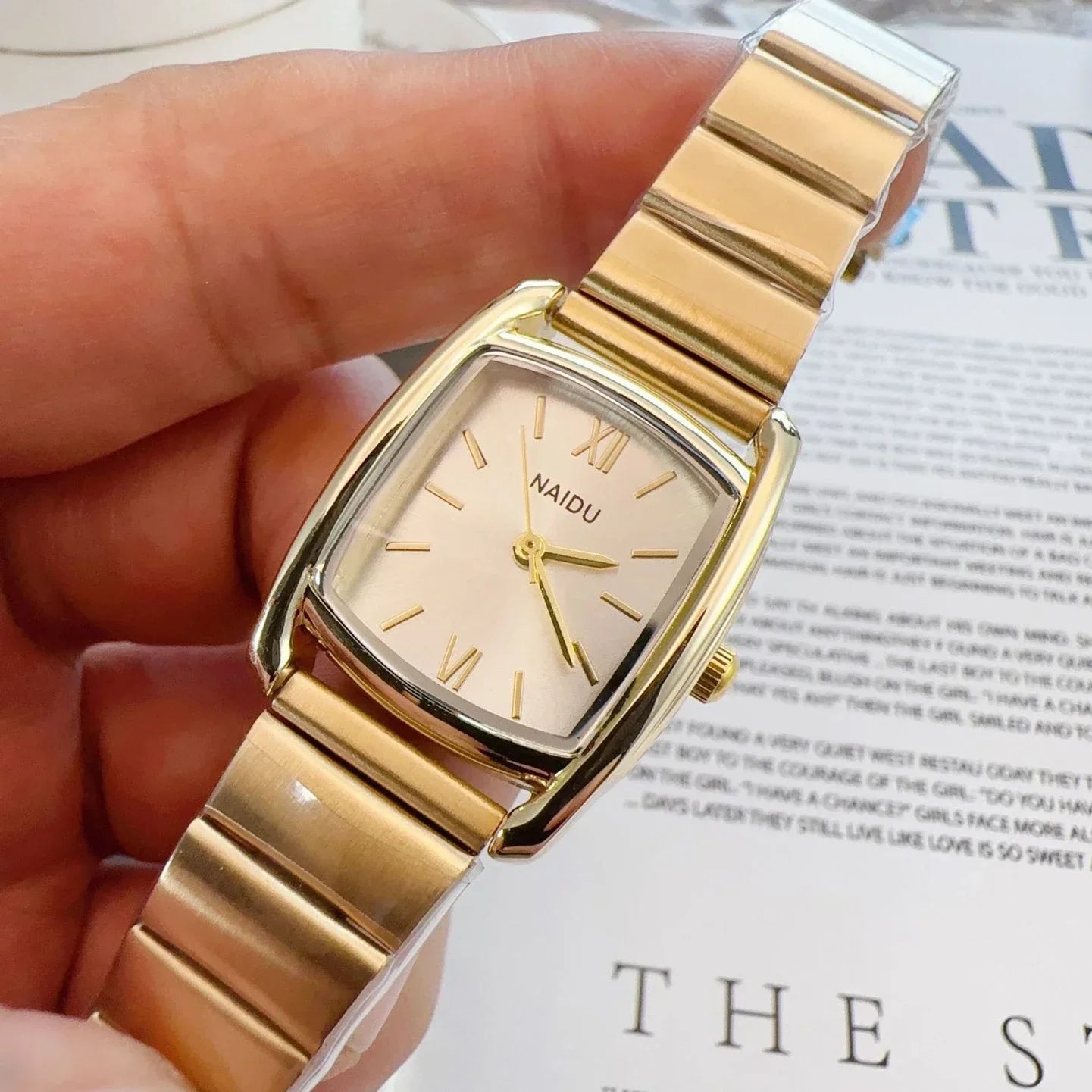 Barrel Shaped Watch Stainless Steel Strap Quartz Watch for Women Casual and Fashion Luxury Ladies Gift Wristwatch Dropshipping
