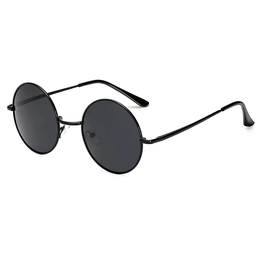 Retro Round Sunglasses For Men Women Metal Hippie Circle Eyeglasses Clear Lens Sun Glasses Goggles Wedding Photo Prop Eyewear