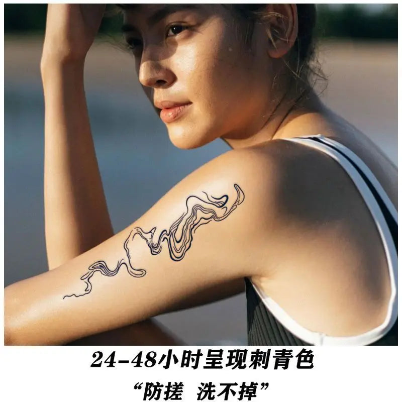 Herbal Juice Tattoo Stickers for Women Arm Shoulder Mist Temporary Tattoos Waterproof Fake Tattoo Lasting Fog Tattoo Stickers