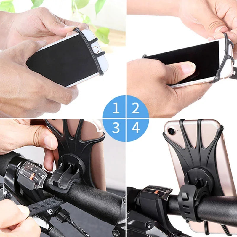 Bike Phone Holder Bicycle Mobile Cellphone Holder Motorcycle Suporte Celular For iPhone Samsung Xiaomi Gsm Houder Fiets