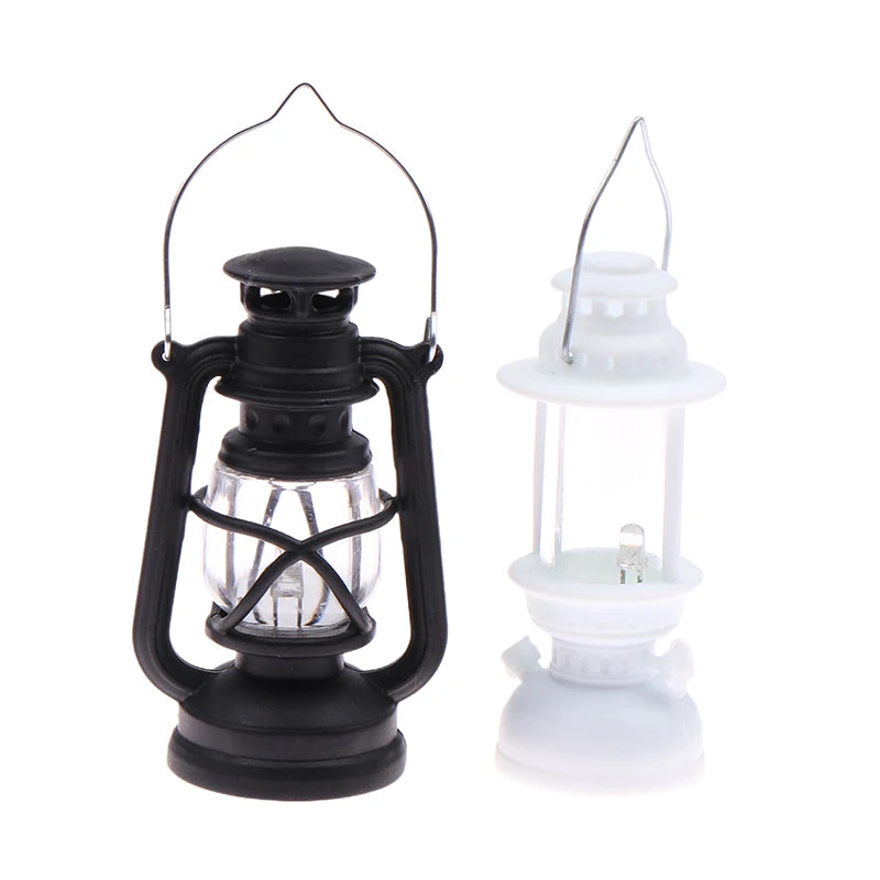 6cm Mini Led Retro Glowing Pony Lantern Simulation Cande Light Night Light Dollhouse Miniature Lamp Home Decor Toy