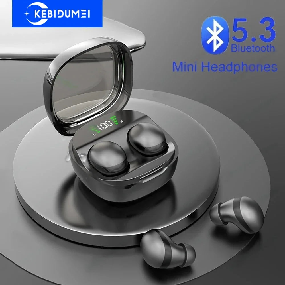 Invisible Bluetooth 5.3 Headphones Sleep Earphones HiFi Stereo Wireless Headsets Noise Reduction Earbuds for Xiaomi Huawei