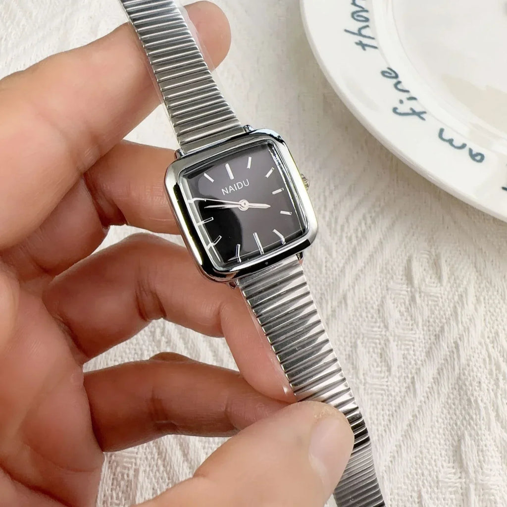 Retro Steel Strap Watch for Women Luxury Gift Square Quartz Watch Students Casual Ladies Wristwatch Dropshipping Reloj Mujer