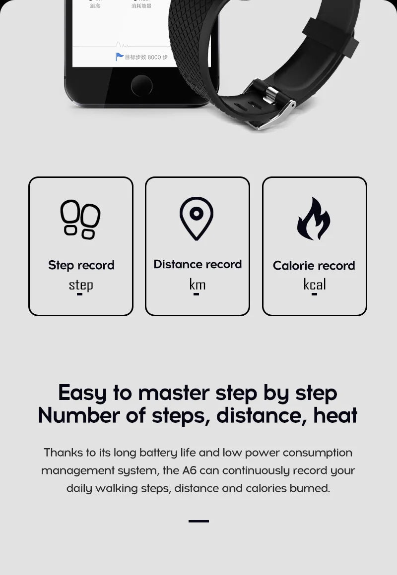 New 116plus Smart Watch Women Men Full Touch Screen Sport Fitness Watch Man IP67 Waterproof Bluetooth For Ios Android Smartwatch