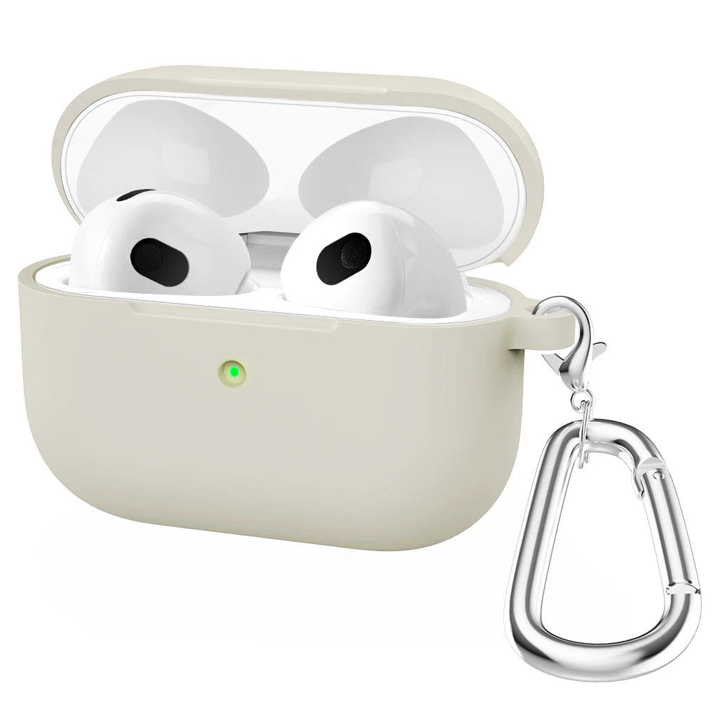Origin Soft Silicone For Apple Airpods 3 Protective Case Bluetooth Wireless Earphones Cover Shell for Air Pods 3rd gen With Hook