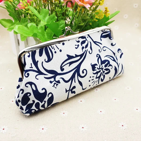 Long Coin Purse Wallet Women Vintage National Wallet Card Holders Hasp Printing Creative Clutch Bag Good Gift Women's Purses