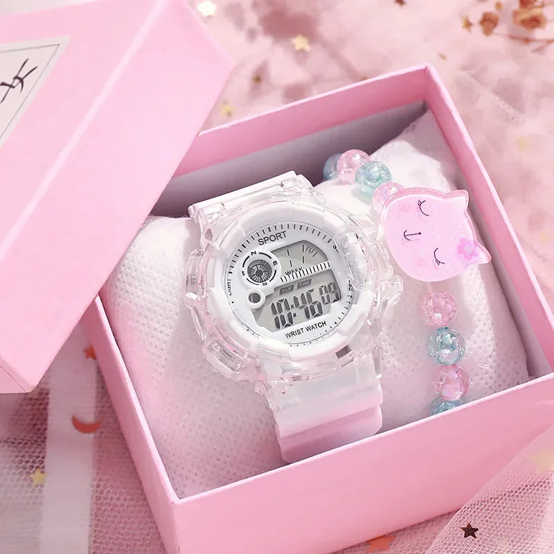 Children's Electronic Watch Teenage Couple Fashion And Sports Multifunctional Watch Electronic Watch Excluding bracelets
