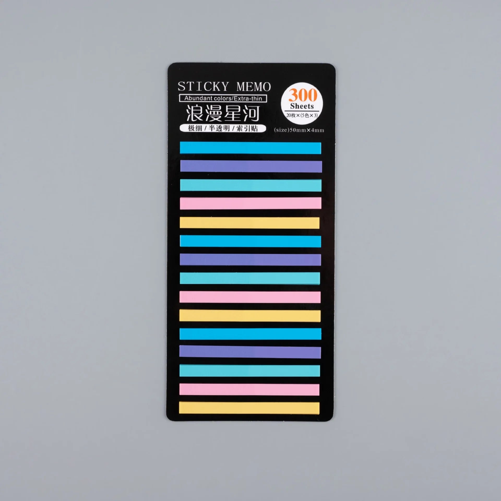 300 Sheets Colorful Practical Index Sticky Notes Thin Tags Memo Bookmark Stickers Label Office Students Book Reading Marking