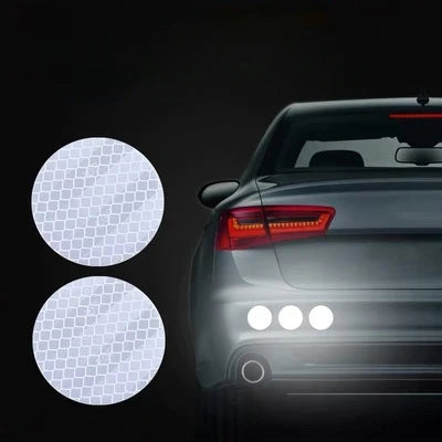10pcs Car Bumper Reflective Stickers Reflective Warning Strip Tape Secure Reflector Stickers Decals Safety Warning 3*8CM