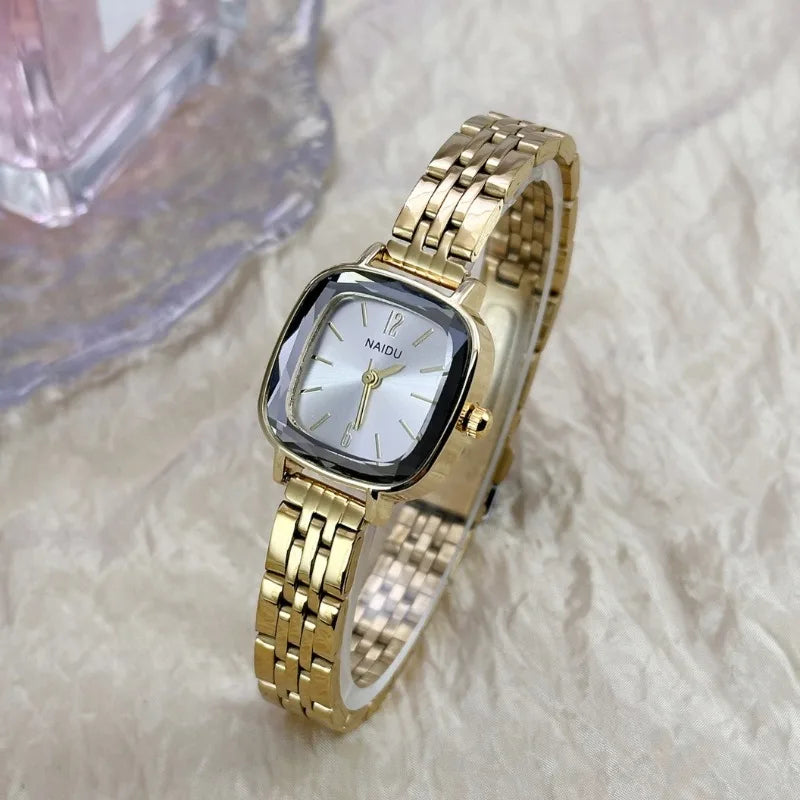 Brand Women Small Square Watch High-strength Diamond Glass Wristwatch Fashion Luxury Gift Ladies Quartz Watch Dropshipping