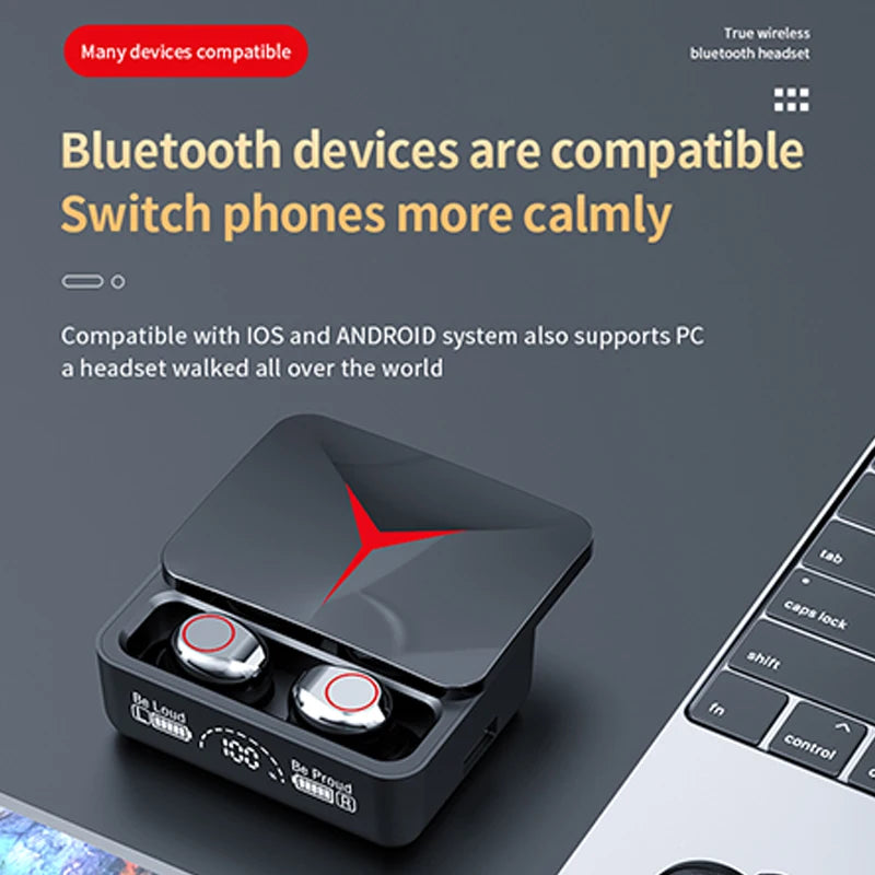 Bluetooth 5.3 Earphones Wireless Headphones Touch Control Sports Gaming Headsets HiFi Stereo Earbuds with Mic For Xiaomi Huawei
