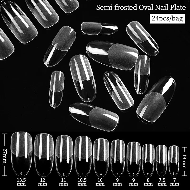 False Nail Tips Extension System Full Cover Sculpted Coffin False Fake Nail Tips DIY Practice Manicure Tools Quick Building Mold