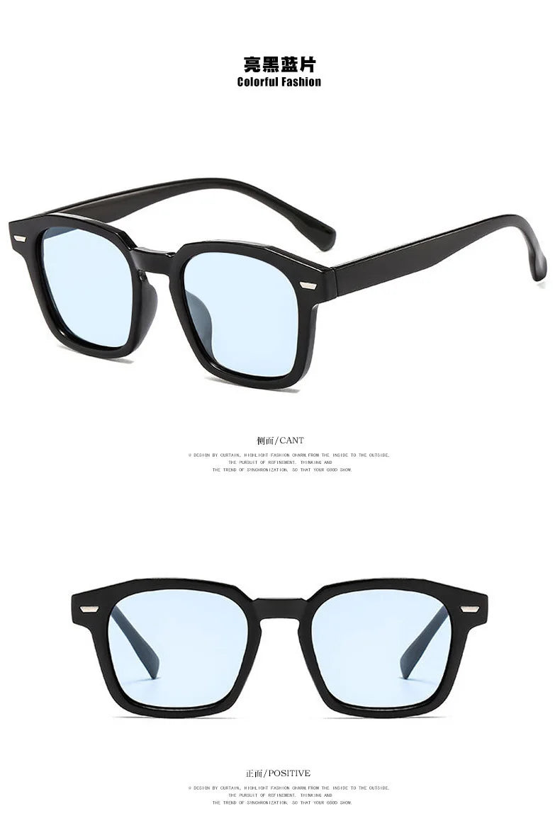 Vintage Sunglasses  Unisex Rectangle Fashion Design Retro Sun Glasses Female Lady Eyeglass Cat Eye Casual Goggles 2023 New