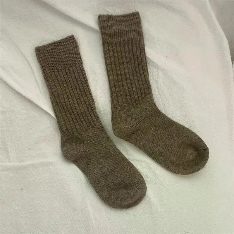 Wool Cashmere Thermal Long Sock for Women Homewear Sleeping Thicken Warm Crew Socks Women Socks Autumn Winter Calcetines Mujer