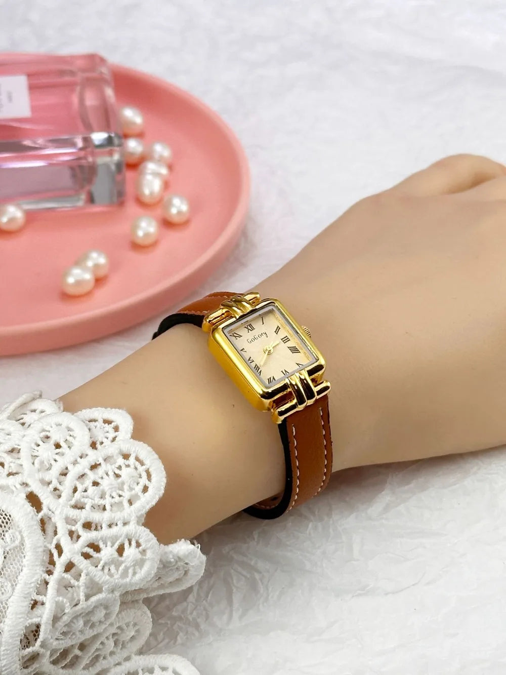 Fashion Ladies Watch Simple Vintage Roman Dial Quartz Watch Leather Strap Women Wristwatches Dropshipping Relojes Para Mujer