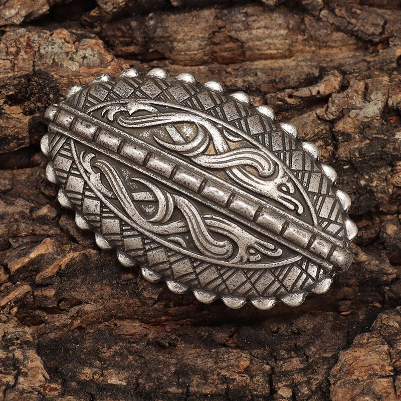 Vintage Norse Mythology Iceland Norse Shield Brooch Medieval Clothing Fastener Clothes Scarf Cloak Jewelry for Men Women