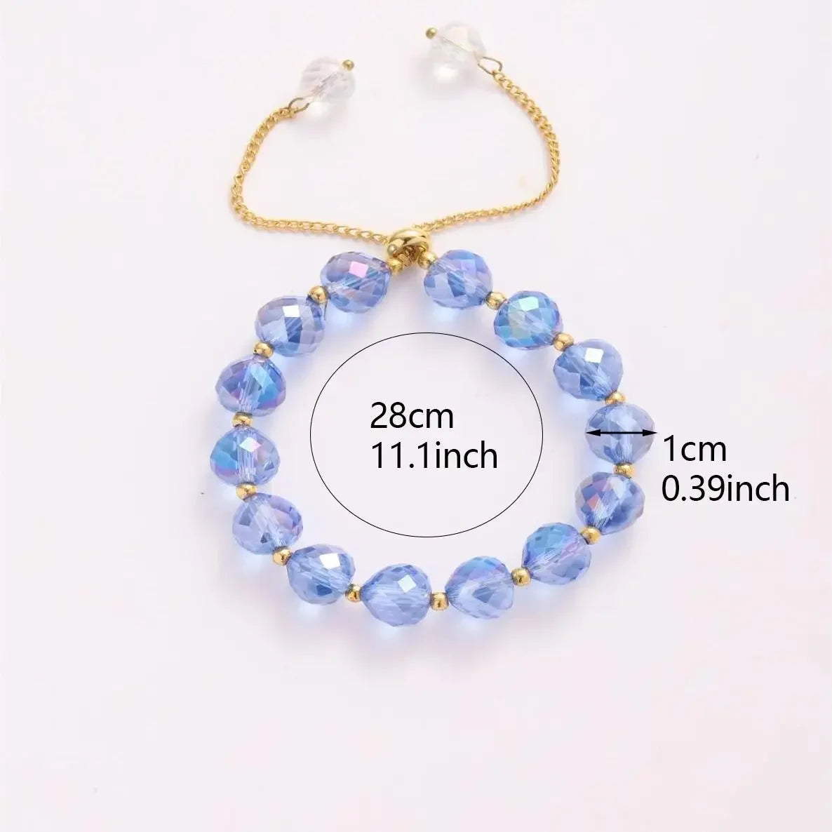 2025 New Artificial Austria Crystal Bracelet Fashion Shiny Stone Beads Elasticity Rope Strand Bracelets for Women Jewelry Gifts
