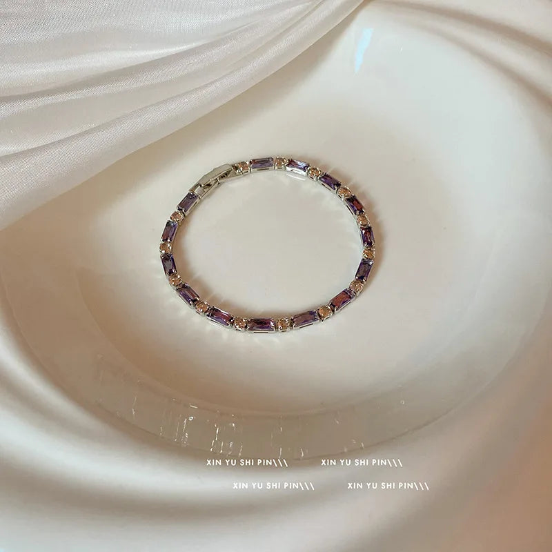 Woman Bracelet Crystal Rhinestone Bracelet Bangle Wristband Wedding Bridal Jewelry