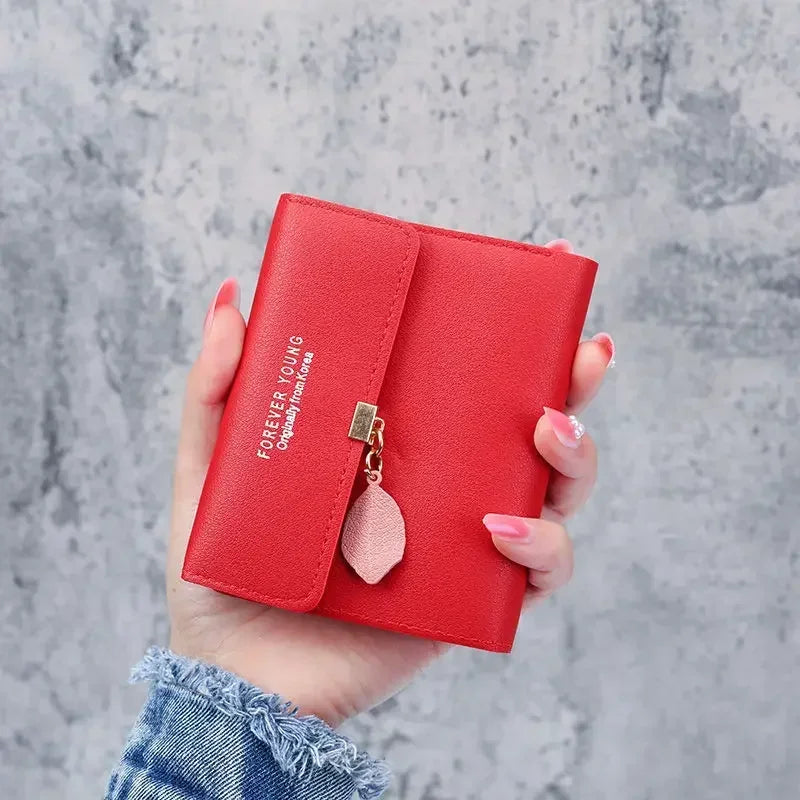 Fashion Short Women Wallets PU Leather Women Luxury Tassels Wallet Hasp Small Wallet Trend Coin Purse Ladies Card Holder Purses