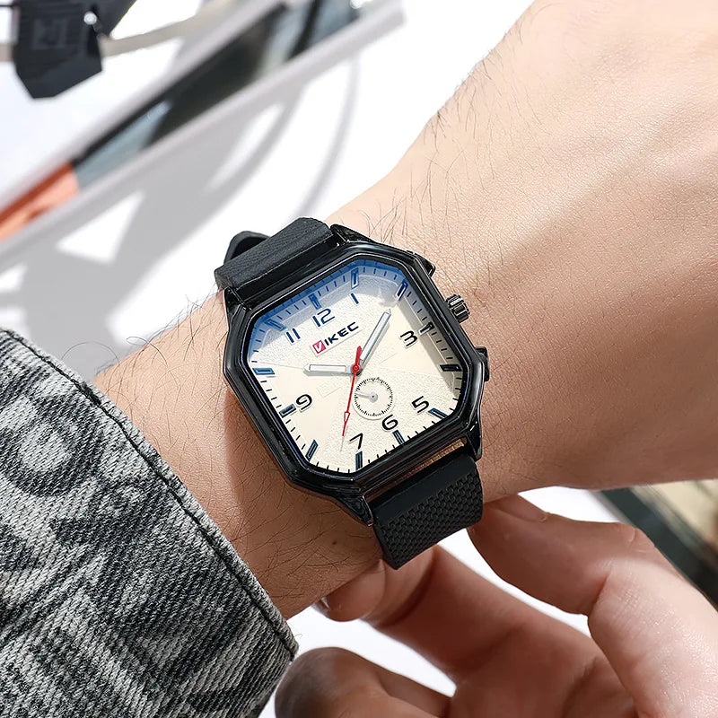 Brand Big Dial Men Watch Dropshipping Square Sports Watch Luxury Silicone Strap Gift Clock Student Wristwatch Wholesale