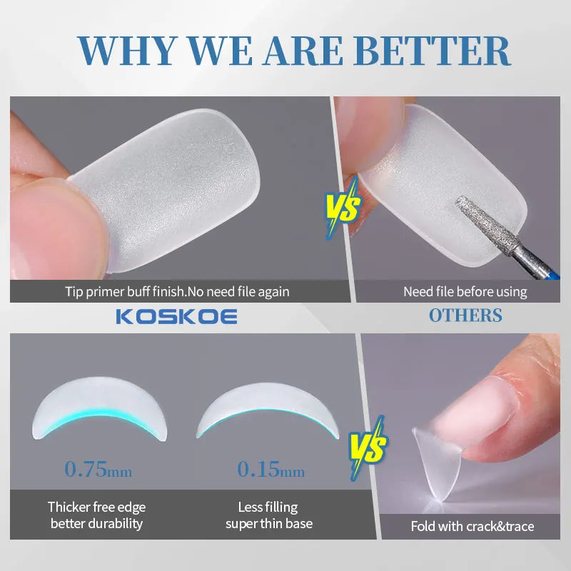 120PCS Matte Fake Nails Capsules Almond Coffin T Shape Full Cover False Nails Frosted Artificial Nail Soft Gel Tips Manicure Nai