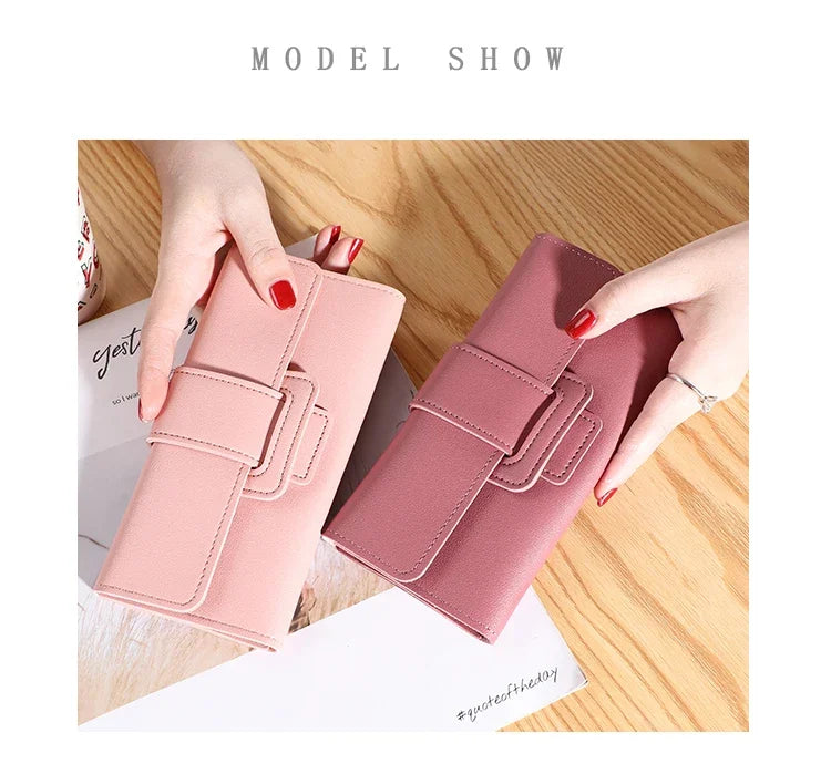 Women  Large Capacity Leather Wallet Cardholder Coin Purses Clutch Phone Credit Card Holder Ladies Luxury Bag