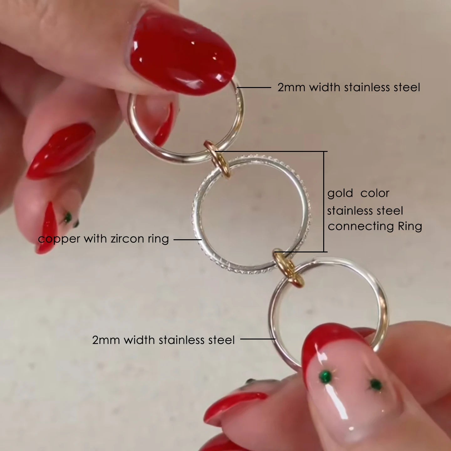 Ring Stack Set For Women Men INS Fashion Stainless Steel Silver Color Cubic Zirconia Spinelli Ring Finger Jewelry Trends 2025