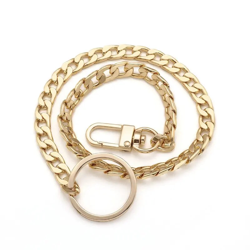 Slim Heavy Waist Chain Men Skull Keychain Wallet Chain Gothic Biker Fashion Accessories