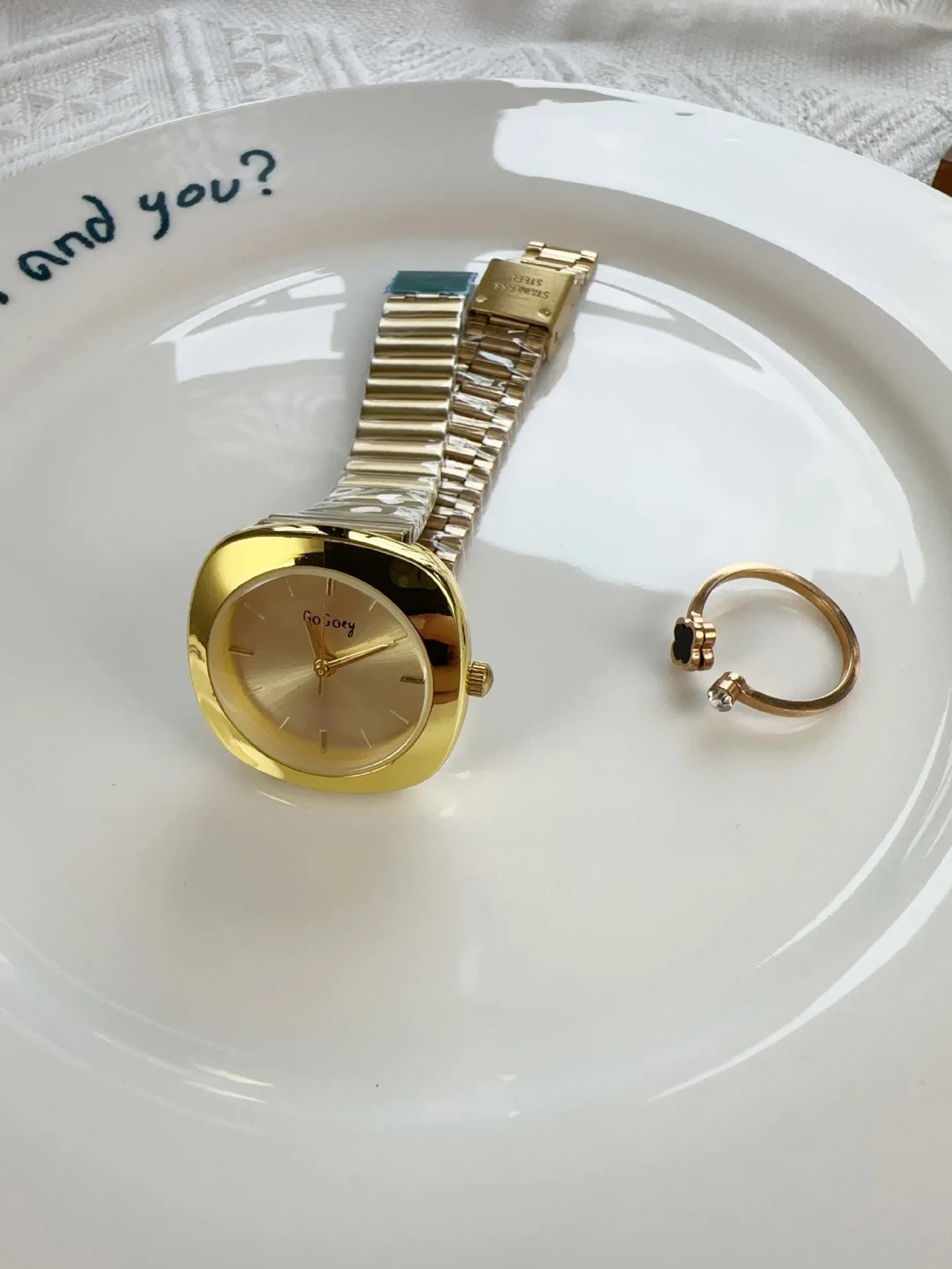 Ladies Simple Gold Quartz Watch Brand Watches for Women Adjustable Stainless Steel Strap Luxury Gift Wristwatches Dropshipping