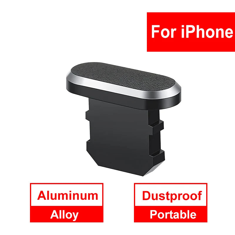 Metal Type C Dust Plug 3.5mm Earphone Jack Sim Card Pin Port Anti-dust Plug Cover Cap for Samsung Huawei Xiaomi iPhone Dust Plug