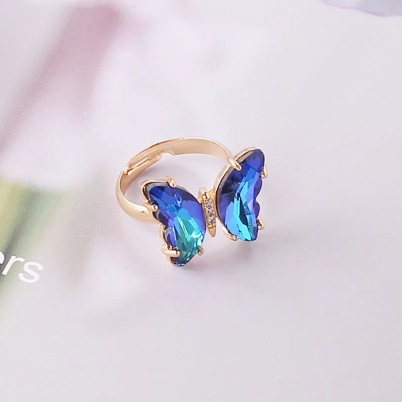 Korean Fashion Y2k Gradient Big Butterfly Earrings For Women 2023 Trending 7 Colors Butterfly Ear Studs Accessories Jewelry Gift
