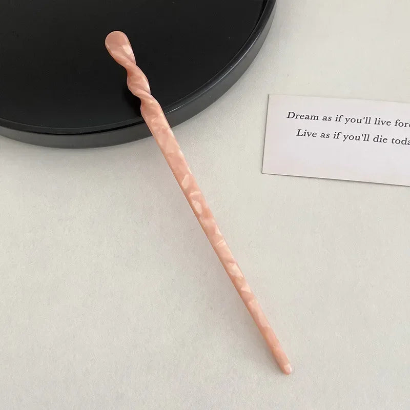 Chinese Style Hair Sticks Vintage Acetate Resin Chopstick Women Hairpins Clip Pin Headwear Wedding  Accessories