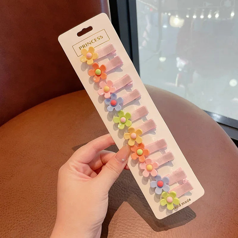 10 PCS Children Hairpin Fruit Hair Clips Baby Side Bangs Clip for Kawaii Girls Headdress Hair Accessories Baby Bows 2023 New
