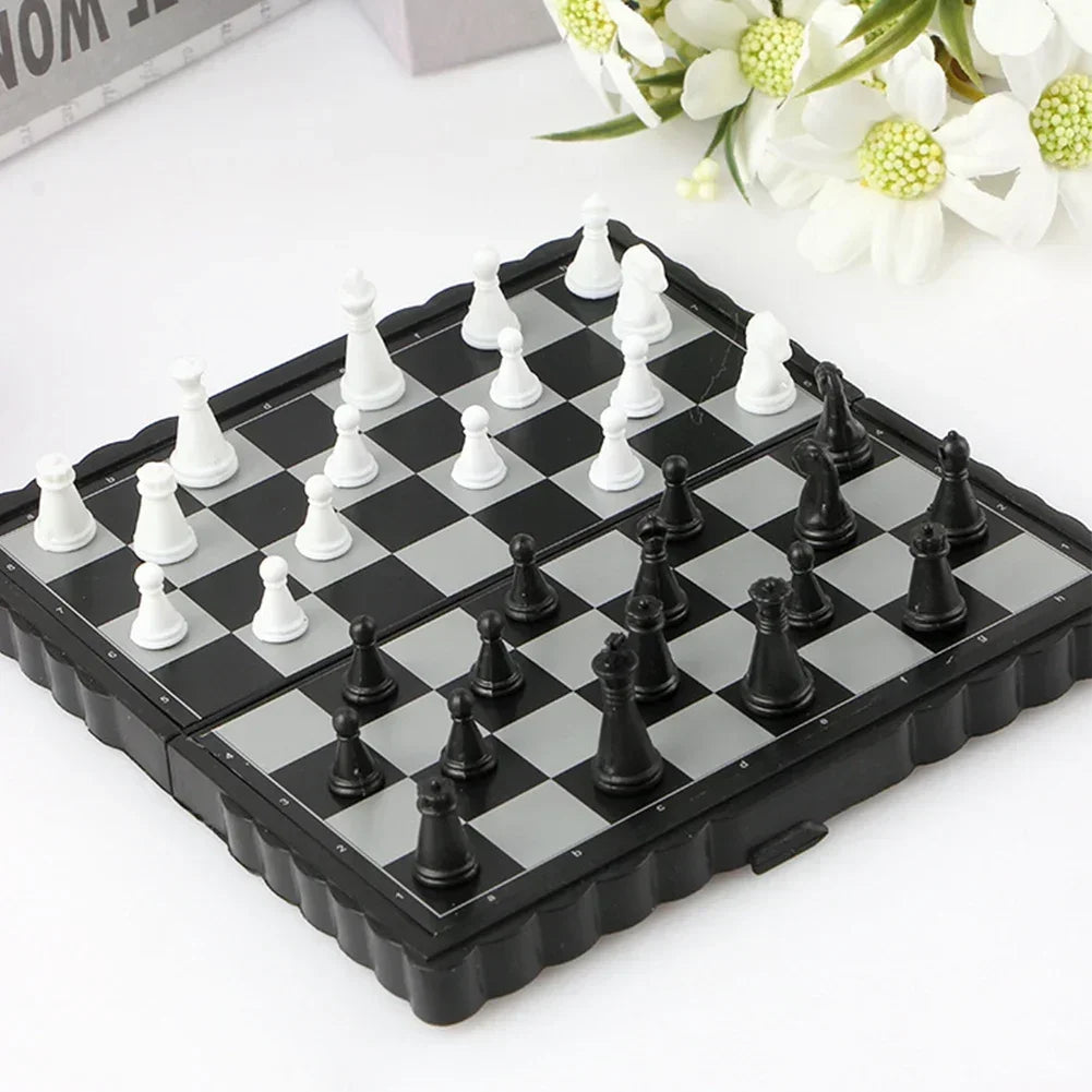 Mini Chess Board Magnetic Board Games Folding Flying Chess Portable Ludo Snakes and Ladders for Friend Children Gift Puzzle Game