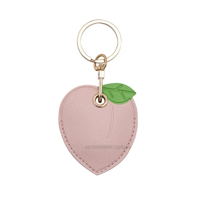 Cute Strawberry Lemon Case for Apple Airtag Protection PU Leather Cover Pendant GPS Anti-lost Keychain Case Pet Dog Cat Collar