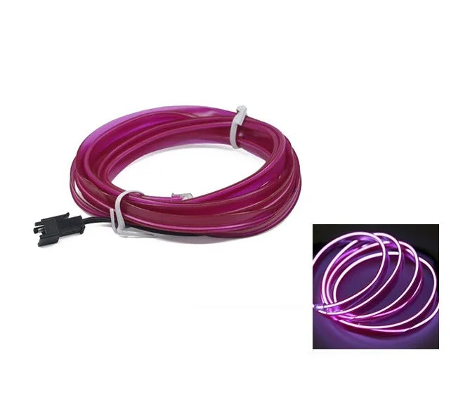 10M/1M/3M/5M Car Interior Led Decorative Lamp Wiring Neon Strip For Auto DIY Flexible Ambient Light USB Party Atmosphere Diode