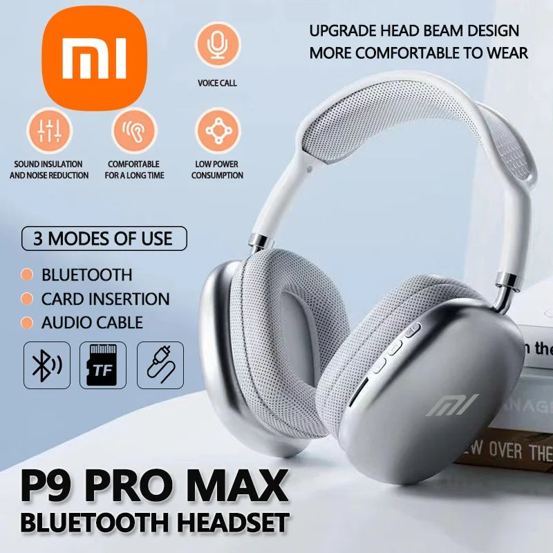 XiaoMi Redmi P9 PLUS Max Wireless Bluetooth Headphones Noise Cancelling Earphones Sports Gaming Headset For Apple Android phones