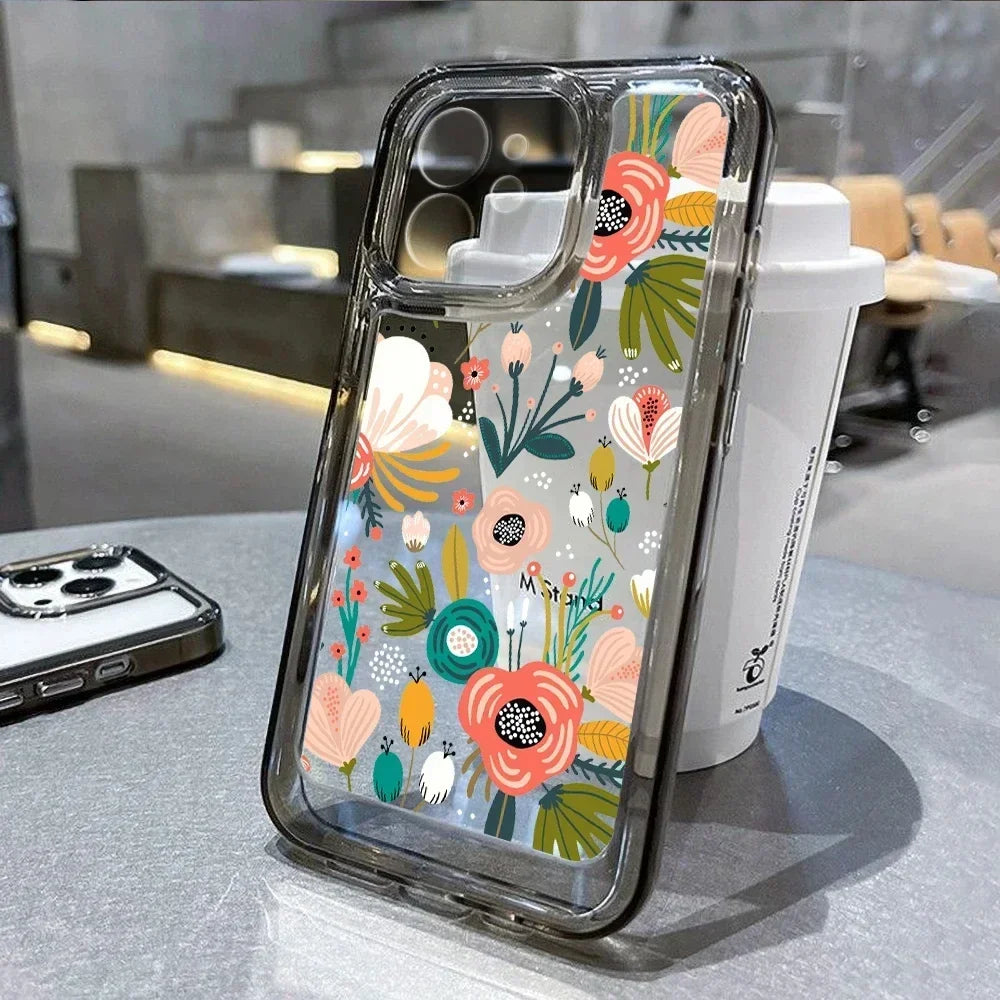 Soft TPU Flower Phone Case For iPhone 15 Pro Max Cases iPhone 14 Pro Max 11 13 12 X XR Xs 7 8 Plus SE 2020 15promax Funda Covers